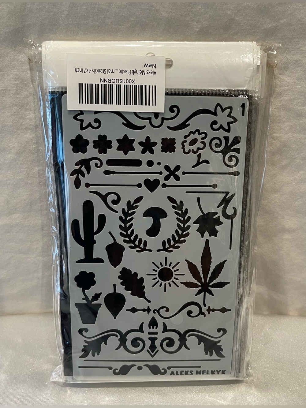 Aleks Melnyk Plastic Stencils Set Of 33 Sheets Journaling Scrapbook Rare HTF New